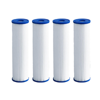 Cartouche filtrante pour purificateur d'eau par osmose inverse domestique en matériau PP SANJING/OEM, 2,5 x 10 pouces, polyester plissé, 5,0 microns, 100