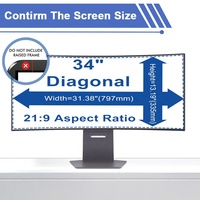 Protection des yeux, filtre anti-lumière bleue amovible, écran de confidentialité bidirectionnel, anti-reflets pour moniteur LG 34 pouces 16:9 grand écran