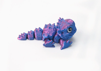 Lézard cornu articulé imprimé en 3D, réaliste et mobile, jouet de reptile en PLA, anti-stress sensoriel, cadeau, ornement