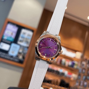 Ladies Vibrant Pink Dial <b>Watch</b> with Matching Rubber Band and Stainless Steel <b>Case</b> Sporty Elegant Design for Daily Longinesing - Product Image 4