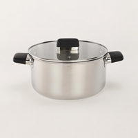 Ensemble de casseroles en acier inoxydable AXA304, triple couche, durable, pour cuisinière à gaz, induction, cuisine domestique, ensemble de casseroles, faitout, poêle à frire