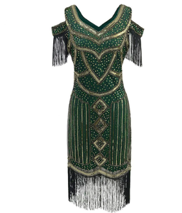 Nouvelle robe de soirée vintage à franges pour Halloween 2025, robe de scène ornée de paillettes, costume de scène pour femmes, Faion - Product Image 4
