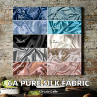 Tissu en Soie Pure à 100% en Gros, Haute Qualité 16mm, Soie de Mûrier Élégante, Lisse, Lavable, Véritable Soie de Lait, Technique de Tissage Transparente