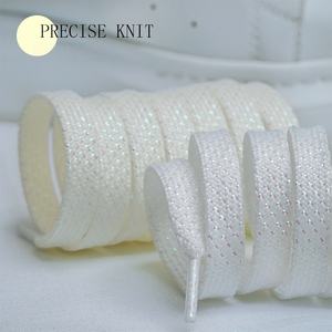 Cordones planos metálicos brillantes de 12 mm de ancho, cordones de zapatos coloridos de tejido preciso para zapatillas deportivas, para hombres y mujeres, zapatos deportivos casuales - Product Image 2