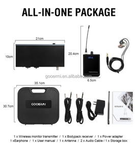 Système de monitoring intra-auriculaire sans fil GOORAI LM210 IEM 6 canaux, émetteur stéréo UHF, bodypack pour musiciens de scène - Product Image 6