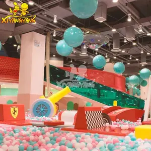 Divertente labirinto per bambini indoor soft play area di attrezzature per parchi giochi per bambini parco di divertimenti con pistola ad aria e grandi scivoli in vendita