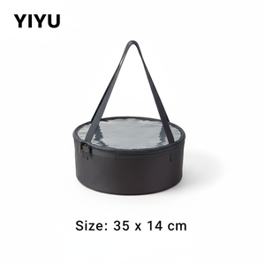 Boîte à fleurs ronde transparente imperméable haut de gamme, ensemble classique de 2 avec corde, boîte <span class=keywords><strong>cadeau</strong></span> pour fruits - Product Image 5