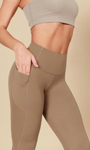 ODODOS 2-<strong>Pack</strong> Buttery Soft Vintage Spandex/Nylon Velour High Waist Yoga <strong>Leggings</strong> with Pockets for Women 23"/25"/28" - Product Image 4