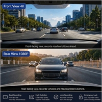 Cámara para Auto VIEVGUARB VS1132 con Sensor G, 4K, WiFi, Control por Aplicación, Doble Lente, Caja Negra