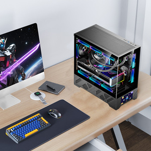 Boîtier PC Gaming en Verre Refroidi par Liquide Millennium MATX Édition Double Moniteur Vue sur Mer pour Cybercafé, Ports USB 3.0 - En Stock, Vente en Gros - Product Image 5