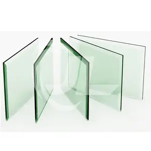 Vidro transparente temperado para paredes e janelas de banheiro, preço de 3/8 6 mm de espessura