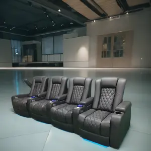 Muebles de cine en casa de alta gama, asientos para sala de cine en casa de lujo, sillón inteligente automático de masaje