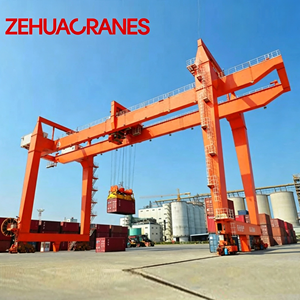 Gru a portale elettrica su rotaia <span class=keywords><strong>RMG</strong></span> personalizzata ed economica da 45T per impieghi di impilamento container da 20/40 piedi nei porti - Product Image 3