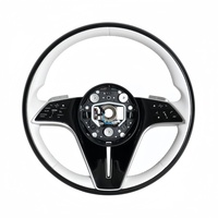 Convient pour Mercedes-Benz S350L/S320, volant en cuir blanc, modification du volant noir, volant en bois de pêche W223