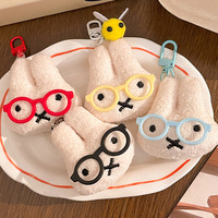 Porte-clés en peluche mignon, pendentif animal en peluche, cadeau de Noël