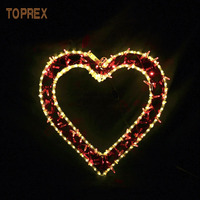 Toprex Mariage Décor Rouge géant En Forme De Coeur LED Design Motif Lumière pour la Saint-Valentin Noël Nouvel An Décorations Lumières