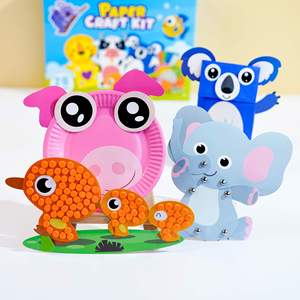 Boîte d'activités magiques pour tout-petits, 4 activités créatives, ensemble de fabrication de vaisselle en papier DIY, 20 animaux amusants, kit d'activités artistiques et artisanales pour enfants de 4 à 6 ans - Product Image 3