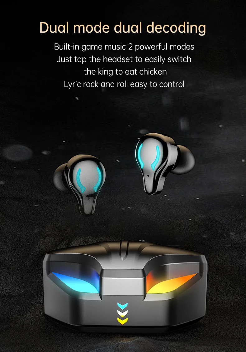 X1 Earbuds Gaming Earphone TWS 5.1 LED Display Stereo Touch Control Wireless Waterproof Sport Earbud wireless charging Headphone