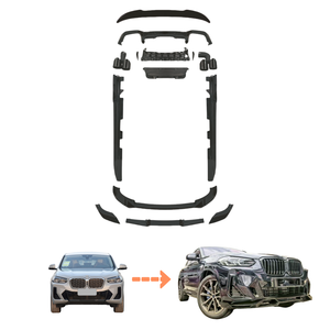 Hc per <span class=keywords><strong>BMW</strong></span> <span class=keywords><strong>X4</strong></span> G02 2022 + Kit carrozzeria nero cavaliere guerriero anteriore labbro laterale diffusore posteriore Spoiler paraurti - Product Image 1