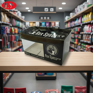 Custom stampato 350gsm scatola di imballaggio in carta patinata per occhiali e vestiti per cani trasparente in <span class=keywords><strong>PVC</strong></span> finestra per la presentazione personalizzata - Product Image 4