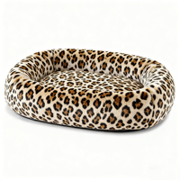 Lits ronds pour chiens et chats de grande taille en mousse à mémoire de forme orthopédique de luxe sur mesure d'usine Coussins Housse amovible lavable