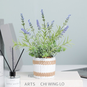 Plante artificielle en pot de lavande Ruilisi, décoration réaliste pour le bureau, la maison ou le bureau - Product Image 2