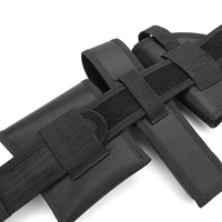 Ceinture tactique en nylon noir 1680D réglable 140 cm, pochette utilitaire pour agent de sécurité, patrouille, service, gadgets, pour l'extérieur