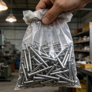Sac à fermeture éclair industriel robuste personnalisé avec logo, sac en plastique épaissi à fermeture éclair pour le stockage de pièces de quincaillerie - Product Image 2