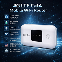 Router WiFi 4G LTE Outdoor 3000mAh Mini Pocket MiFi Modem 150Mbps Hotspot Nirkabel Portabel dengan Slot SIM