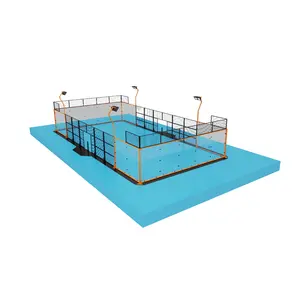 10x20m Panoramic Padel Courts 12mm Glass Single Paddle Tennis Court Commercial Multi-sports Courts