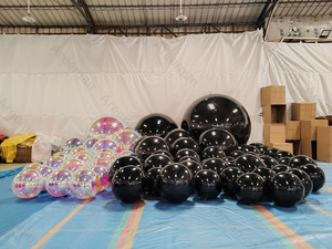 <span class=keywords><strong>Ballon</strong></span> géant réfléchissant en PVC <span class=keywords><strong>gonflable</strong></span> en gros, boule miroir argentée pour la mise en place de fêtes en plein air - Product Image 6