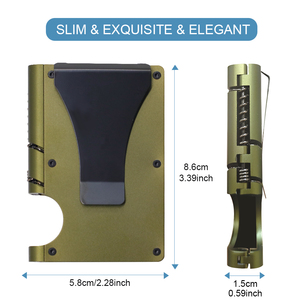 Novità 2025: <span class=keywords><strong>Portafoglio</strong></span> Minimalista Personalizzato OEM con Tasca Frontale, Blocco RFID, <span class=keywords><strong>Porta</strong></span> <span class=keywords><strong>Carte</strong></span> di Credito in Alluminio e <span class=keywords><strong>Porta</strong></span> Banconote - Product Image 2
