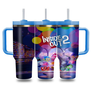 Factory Wholesale Custom Large Capacity Cartoon Tumbler Vacuum Insulated Water Bottle Outdoor Travel Camp Car Thermal Cup - Product Image 3