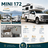 Pour camping-car 4x4 moderne et extensible toutes saisons à coque rigide avec réservoir d'eau et panneau solaire pour camion tout-terrain