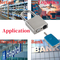 Cadenas de contrôle d'accès pour hôpitaux - Acier inoxydable, déverrouillage par application/empreinte digitale/clé, stockage de données cloud, garantie 1 an