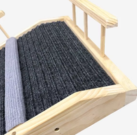 Rampe pliable pour chien améliorée, 4 hauteurs réglables, portable, stable, avec tapis antidérapant, marches pour animaux de compagnie