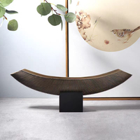 Modèle d'Ornements de Bateau Rétro Minimaliste Médiéval, Sculpture Abstraite d'Accessoires de Décoration Intérieure de Style Chinois