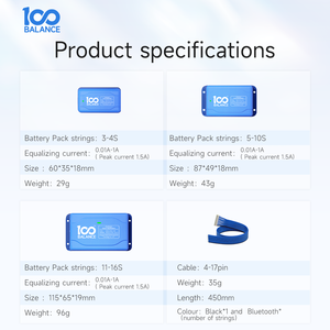 1A موازن نشط <span class=keywords><strong>Lifepo4</strong></span> إدارة التعادل النشط <span class=keywords><strong>Lifepo4</strong></span> 200A <span class=keywords><strong>4s</strong></span> 8S 3S ~ 10S وحدة <span class=keywords><strong>BMS</strong></span> لتوازن الدراجة الإلكترونية - Product Image 5