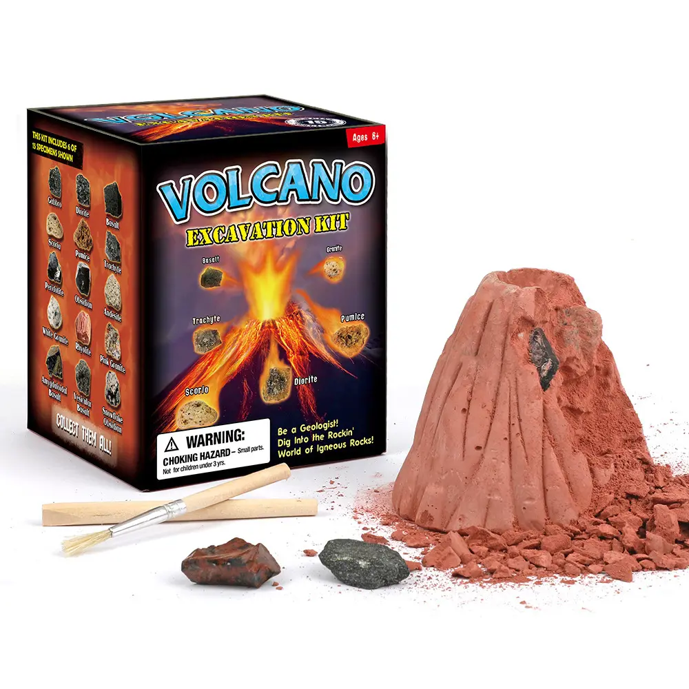Yubon DIY mainan Model gunung berapi penggalian eksplorasi Sains Set mainan pendidikan hadiah anak-anak mainan interaktif