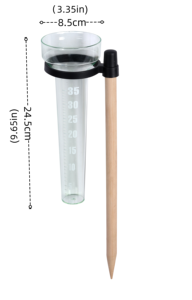 Pluviomètre en plastique de support en bois de jardin moderne pour l'usage extérieur de cour de jardin - Product Image 2