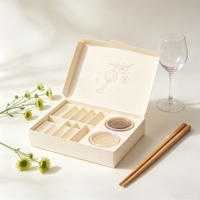 Boîtes à sushi en papier kraft personnalisables pour l'emballage de gâteaux et d'aliments, jetables, taille et logo personnalisés