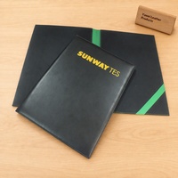 Porte-menu A4 pour restaurants et hôtels, couverture de menu en cuir PU de luxe avec logo personnalisé, fait main et portable, pour cadeaux de bienvenue