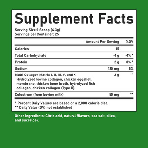 Complément Alimentaire en Poudre de Collagène Marin et Colostrum à Absorption Rapide pour Adultes – Multi-Collagène pour la Beauté - Product Image 2