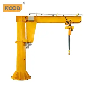 500 kg 1 ton 5 ton Foundation Free Standing Electric & Manual Cantilever JIB Crane with Hoist