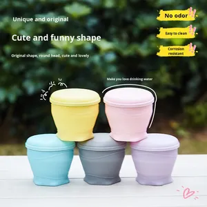New Silicone Collapsible <b>Macaron</b> Cup | Portable Foldable Travel Mug | Cute & Leak-Proof (180ml) - Product Image 2