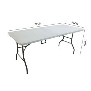 Tavolo Rettangolare Pieghevole in Plastica Bianca HDPE Portatile per Uso Commerciale all'Ingrosso per <span class=keywords><strong>Giardino</strong></span> Esterno Campeggio Eventi Noleggio Catering - Product Image 4