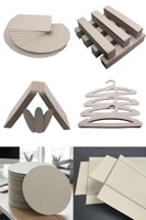 Carton gris recyclé, feuille de carton ondulé 550 GSM, adapté à la fabrication de boîtes rigides, de reliures de livres à couverture rigide et de classeurs.