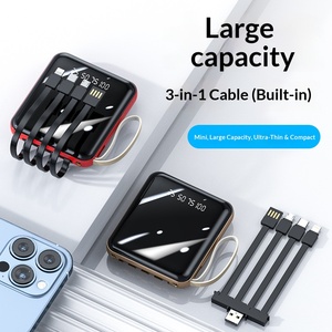 Mini Built In Cable Power Bank 10000mAh <b>Large</b> Capacity Portable Charger Corporate <b>Gift</b> Power Supply - Product Image 5