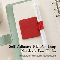 Support de stylo universel auto-adhésif en PU à faible MOQ, attache élastique pour stylo, accessoire pour carnets, agendas et classeurs