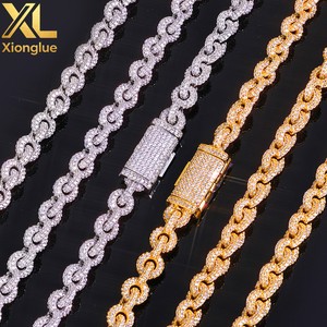 Pulseras de Moissanita con Eslabones Ovalados Pesados, Chapado en Oro Vermeil, Plata S925, Pavé de Diamantes, Personalizadas, Estilo Iced Out, Proveedores de Streetwear, OEMs B2B - Product Image 2